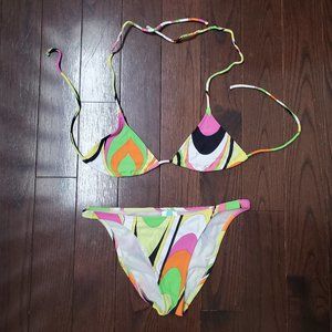 Emilio Pucci String Bikini. IT40 or US 4. Multicolour.